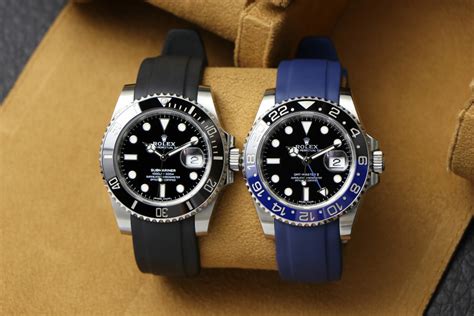 rolex watch rubber strap|rolex submariner on rubber strap.